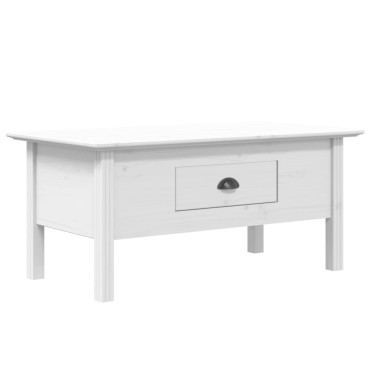 vidaXL Τραπέζι Σαλονιού BODO Λευκό 100x55x46cm Μασίφ Ξύλο Πεύκου 1 τεμ.