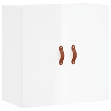 vidaXL Ντουλάπι Τοίχου Γυαλιστερό Λευκό 60x31x60cm Επεξεργασμένο Ξύλο 1 τεμ.