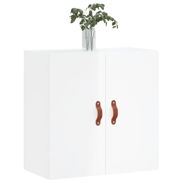 vidaXL Ντουλάπι Τοίχου Γυαλιστερό Λευκό 60x31x60cm Επεξεργασμένο Ξύλο 1 τεμ.
