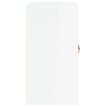 vidaXL Ντουλάπι Τοίχου Γυαλιστερό Λευκό 60x31x60cm Επεξεργασμένο Ξύλο 1 τεμ.