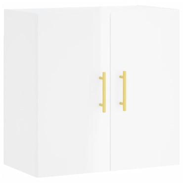 vidaXL Ντουλάπι Τοίχου Γυαλιστερό Λευκό 60x31x60cm Επεξεργασμένο Ξύλο 1 τεμ.