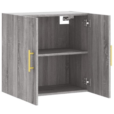 vidaXL Ντουλάπι Τοίχου Γκρι Sonoma 60x31x60cm από Επεξεργασμένο Ξύλο 1 τεμ.