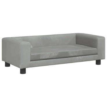 vidaXL Καναπές Παιδικός με Υποπόδιο Αν. Γκρι 100x50x30cm Βελούδινος 1 τεμ.