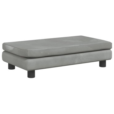 vidaXL Καναπές Παιδικός με Υποπόδιο Αν. Γκρι 100x50x30cm Βελούδινος 1 τεμ.
