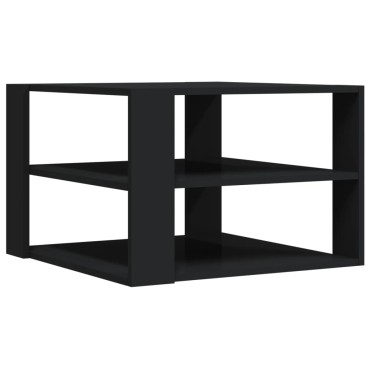 vidaXL Τραπεζάκι Σαλονιού Μαύρο 59,5x59,5x40cm από Επεξεργ. Ξύλο 1 τεμ.