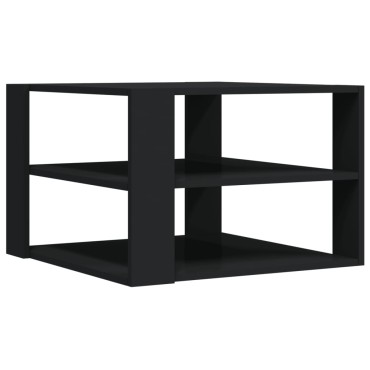 vidaXL Τραπεζάκι Σαλονιού Μαύρο 59,5x59,5x40cm από Επεξεργ. Ξύλο 1 τεμ.