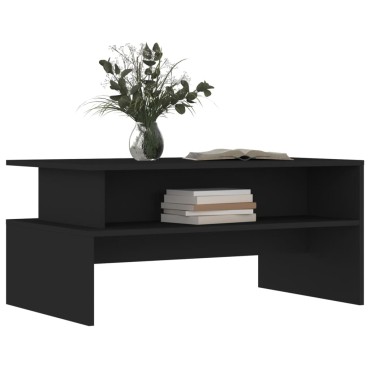vidaXL Τραπεζάκι Σαλονιού Μαύρο 90x55x42,5cm Επεξεργασμένο Ξύλο 1 τεμ.