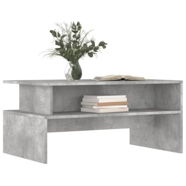 vidaXL Τραπεζάκι Σαλονιού Γκρι Σκυροδ. 90x55x42,5cm Επεξεργ. Ξύλο 1 τεμ.