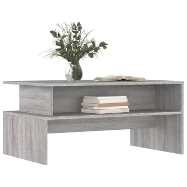 vidaXL Τραπεζάκι Σαλονιού Γκρι Sonoma 90x55x42,5cm Επεξεργασμένο Ξύλο 1 τεμ.