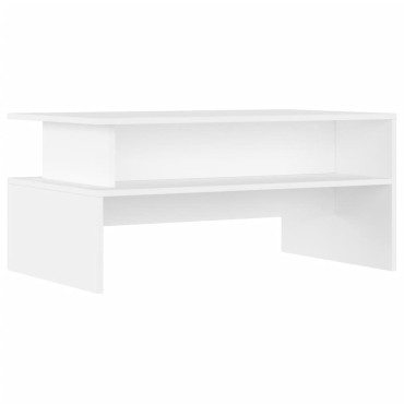 vidaXL Τραπεζάκι Σαλονιού Λευκό 90x55x42,5cm Επεξεργασμένο Ξύλο 1 τεμ.