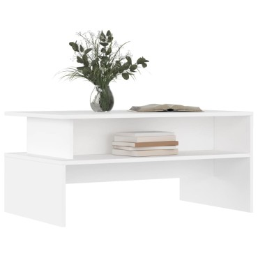 vidaXL Τραπεζάκι Σαλονιού Λευκό 90x55x42,5cm Επεξεργασμένο Ξύλο 1 τεμ.