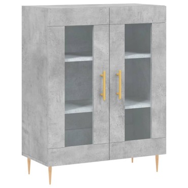 vidaXL Ντουλάπι Γκρι Σκυροδέματος 69,5x34x90cm Επεξεργασμένο Ξύλο 1 τεμ.