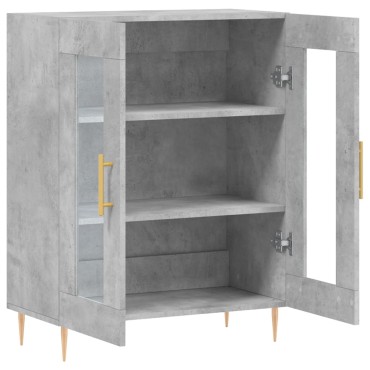 vidaXL Ντουλάπι Γκρι Σκυροδέματος 69,5x34x90cm Επεξεργασμένο Ξύλο 1 τεμ.