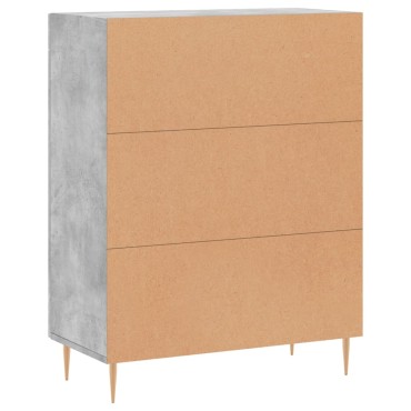 vidaXL Ντουλάπι Γκρι Σκυροδέματος 69,5x34x90cm Επεξεργασμένο Ξύλο 1 τεμ.