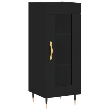 vidaXL Ντουλάπι Μαύρο 34,5x34x90cm από Επεξεργασμένο Ξύλο 1 τεμ.
