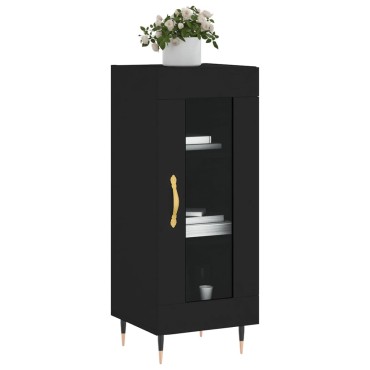 vidaXL Ντουλάπι Μαύρο 34,5x34x90cm από Επεξεργασμένο Ξύλο 1 τεμ.