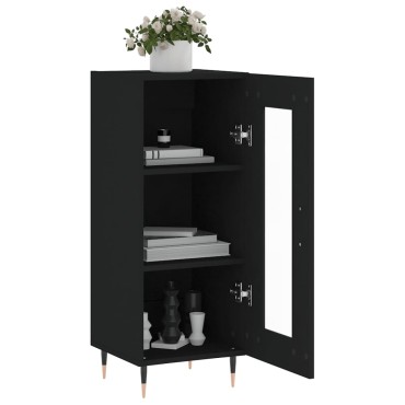 vidaXL Ντουλάπι Μαύρο 34,5x34x90cm από Επεξεργασμένο Ξύλο 1 τεμ.