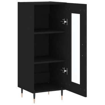 vidaXL Ντουλάπι Μαύρο 34,5x34x90cm από Επεξεργασμένο Ξύλο 1 τεμ.