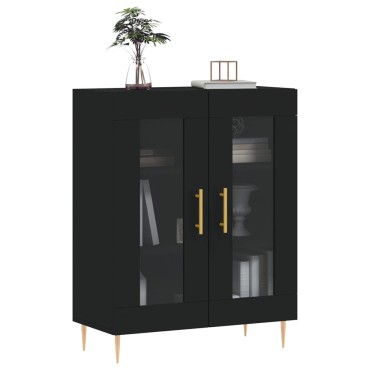 vidaXL Συρταριέρα Μαύρη 69,5x34x90cm από Επεξεργασμένο Ξύλο 1 τεμ.