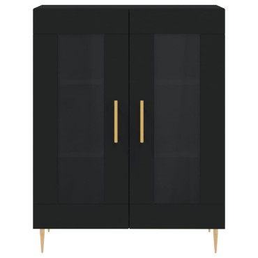 vidaXL Συρταριέρα Μαύρη 69,5x34x90cm από Επεξεργασμένο Ξύλο 1 τεμ.
