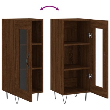 vidaXL Ντουλάπι Καφέ Δρυς 34,5x34x90cm Επεξεργασμένο Ξύλο 1 τεμ.
