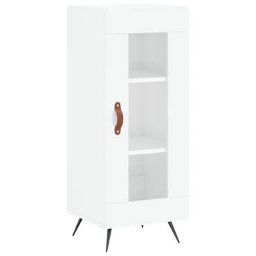 vidaXL Ντουλάπι Γυαλιστερό Λευκό 34,5x34x90cm Επεξεργασμένο Ξύλο 1 τεμ.