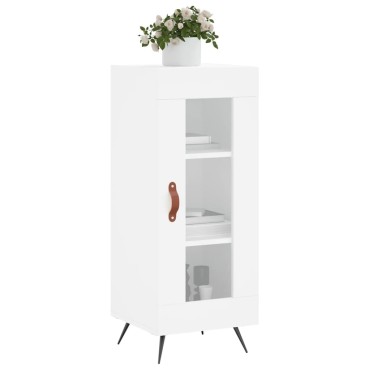 vidaXL Ντουλάπι Γυαλιστερό Λευκό 34,5x34x90cm Επεξεργασμένο Ξύλο 1 τεμ.