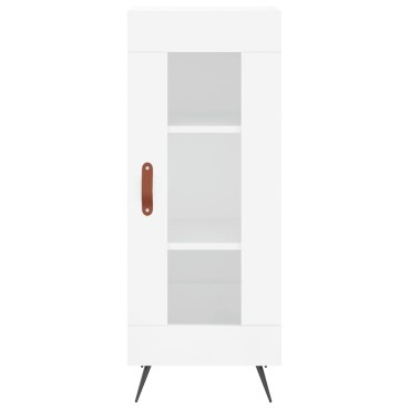 vidaXL Ντουλάπι Γυαλιστερό Λευκό 34,5x34x90cm Επεξεργασμένο Ξύλο 1 τεμ.