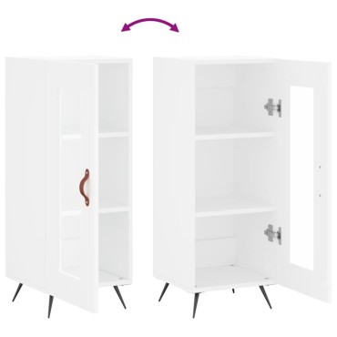 vidaXL Ντουλάπι Λευκό 34,5x34x90cm από Επεξεργασμένο Ξύλο 1 τεμ.