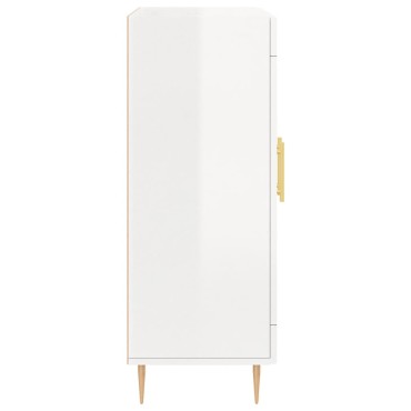 vidaXL Ντουλάπι Γυαλιστερό Λευκό 69,5x34x90cm Επεξεργασμένο Ξύλο 1 τεμ.