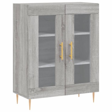 vidaXL Ντουλάπι Γκρι Sonoma 69,5x34x90cm από Επεξεργασμένο Ξύλο 1 τεμ.