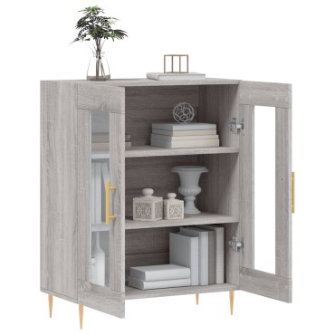 vidaXL Ντουλάπι Γκρι Sonoma 69,5x34x90cm από Επεξεργασμένο Ξύλο 1 τεμ.