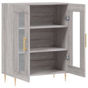vidaXL Ντουλάπι Γκρι Sonoma 69,5x34x90cm από Επεξεργασμένο Ξύλο 1 τεμ.