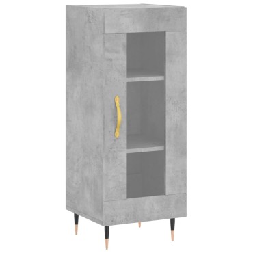 vidaXL Ντουλάπι Γκρι Σκυροδέματος 34,5x34x90cm Επεξεργασμένο Ξύλο 1 τεμ.