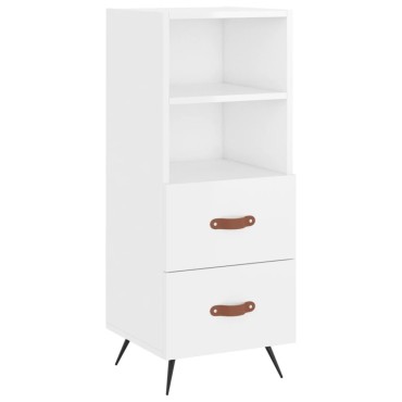 vidaXL Ντουλάπι Γυαλιστερό Λευκό 34,5x34x90cm Επεξεργασμένο Ξύλο 1 τεμ.
