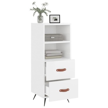 vidaXL Ντουλάπι Γυαλιστερό Λευκό 34,5x34x90cm Επεξεργασμένο Ξύλο 1 τεμ.