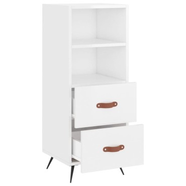 vidaXL Ντουλάπι Γυαλιστερό Λευκό 34,5x34x90cm Επεξεργασμένο Ξύλο 1 τεμ.