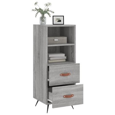 vidaXL Ντουλάπι Γκρι Sonoma 34,5x34x90cm από Επεξεργασμένο Ξύλο 1 τεμ.