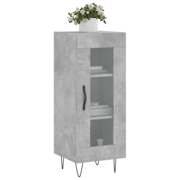 vidaXL Ντουλάπι Γκρι Σκυροδέματος 34,5x34x90cm Επεξεργασμένο Ξύλο 1 τεμ.