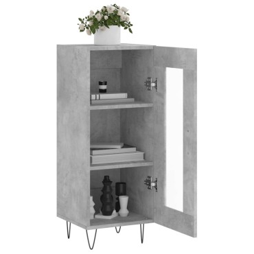 vidaXL Ντουλάπι Γκρι Σκυροδέματος 34,5x34x90cm Επεξεργασμένο Ξύλο 1 τεμ.