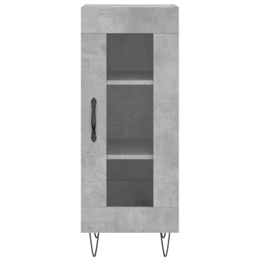 vidaXL Ντουλάπι Γκρι Σκυροδέματος 34,5x34x90cm Επεξεργασμένο Ξύλο 1 τεμ.