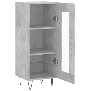 vidaXL Ντουλάπι Γκρι Σκυροδέματος 34,5x34x90cm Επεξεργασμένο Ξύλο 1 τεμ.