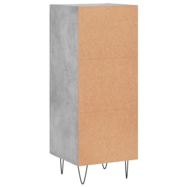vidaXL Ντουλάπι Γκρι Σκυροδέματος 34,5x34x90cm Επεξεργασμένο Ξύλο 1 τεμ.