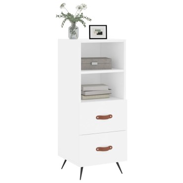 vidaXL Ντουλάπι Λευκό 34,5x34x90cm από Επεξεργασμένο Ξύλο 1 τεμ.