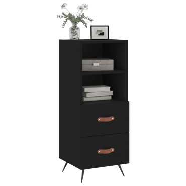 vidaXL Ντουλάπι Μαύρο 34,5x34x90cm από Επεξεργασμένο Ξύλο 1 τεμ.