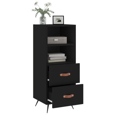 vidaXL Ντουλάπι Μαύρο 34,5x34x90cm από Επεξεργασμένο Ξύλο 1 τεμ.