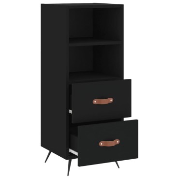 vidaXL Ντουλάπι Μαύρο 34,5x34x90cm από Επεξεργασμένο Ξύλο 1 τεμ.