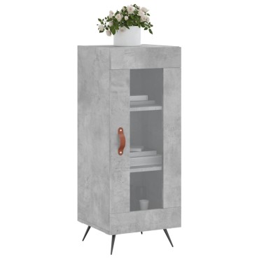 vidaXL Ντουλάπι Γκρι Σκυροδέματος 34,5x34x90cm Επεξεργασμένο Ξύλο 1 τεμ.