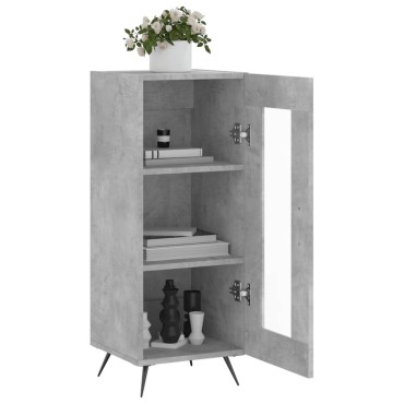 vidaXL Ντουλάπι Γκρι Σκυροδέματος 34,5x34x90cm Επεξεργασμένο Ξύλο 1 τεμ.