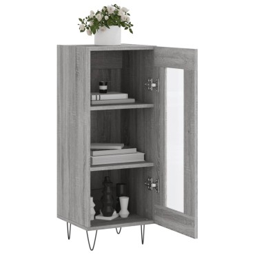 vidaXL Ντουλάπι Γκρι Sonoma 34,5x34x90cm από Επεξεργασμένο Ξύλο 1 τεμ.